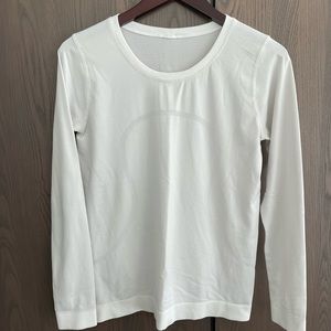 Lululemon Swiftly Tech Breeze Relaxed Long Sleeve Shirt White Size 8-10